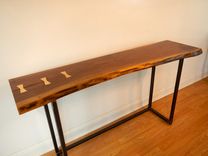 Live Edge Walnut Console Table / Sofa Table / Free Form Edge Table 2 small