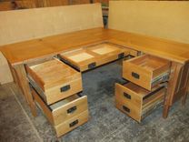 Recption Desk Mission Style Amish Style Walnut Oak Cherry Maple 2 small