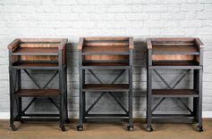 Vintage Industrial Host Stand, Modern Podium, Rustic Lectern, Greeter Station, Concierge Desk, 6 small