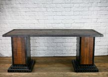 Modern Industrial Computer Desk, Reclaimed Wood Desk, Work Station, Vintage Desk, Executive Desk 5 small