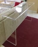 Straight Edge Console Table - In Color Or Clear From 3/4" Thick Up To 1.5" Thick 6 small