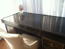 Solid Wood Handcrafted Executive Big Boss Desk W/ 4 Drawers 1 small