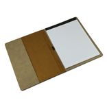 Custom Engraved Light Brown Leather Portfolio 4 small