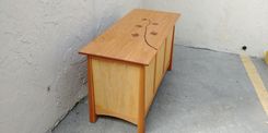 Inlaid Cherry, Maple, And Bubinga Blanket Chest 1 small