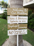 Wedding Welcome Sign. Gold Beach Wedding Decor 1 small