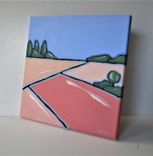 Acrylic Landscape Painting, 12" X 12", Original Abstract, Pastel Landscape Art Canvas, Brooke Howie 2 small