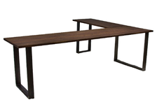 L Shaped Desk,  Large L Shaped Desk, Credenza Desk, L Shaped Computer Desk, L Shaped Gaming Desk 2 small
