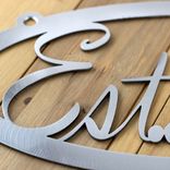 Personalized Family Established Year Metal Sign for Lake Cabin, Barn Est. Date Oval Outdoor Steel Plaque, Custom Wedding Anniversary Gift 2 small