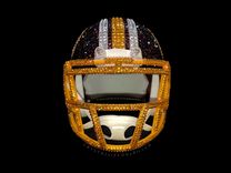 Any Team Crystallized Mini Football Helmet Nfl Bling Genuine European Crystals Bedazzled 4 small