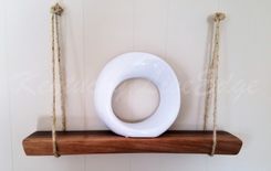 Solid Hardwood Shelf- Hanging Shelf- Natural Wood Shelf- Walnut- Reclaimed Wood- Rustic- Modern 3 small