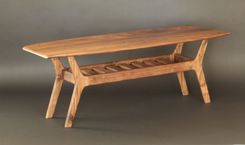 Noll Wide Body Danish Surfboard Coffee Table In Walnut 2 small