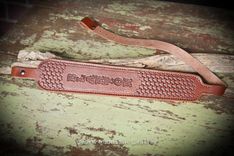 Custom Leather Rifle Sling Brown Hand Tooled Cobra Style Padded. 3 small