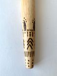Wood Burned Danish Dough Whisk 2 small