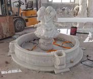 Marble Fountain of 3 Maidens W/ Round Base 1 small
