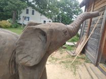 Chainsaw Carving: Baby Elephant 5 small