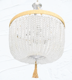Renee - Open Clear Handmade Blown Glass Beaded Chandelier 1 small