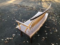 Conoid Bench - George Nakashima Style Mid Century Modern Bench With Live Edge Seat 3 small