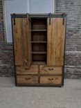 Rustic Industrial Armoire / Clothing / Storage / Shelf / Shelving / Drawers / Wardrobe 4 small