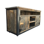 Rustic Industrial Barn Board / Reclaimed Wood Media Stand / Tv / Entertainment Stand 1 small
