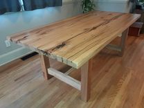 Reclaimed Maple Dining Table With Epoxy Stabilizer 1 small