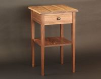 Tapered Leg End Table In Walnut 1 small
