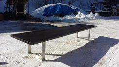 16' Custom Elite Walnut Table Stainless Steel Base 5 small