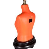 Unique Orange Woman's Torso Table Lamp 3 small