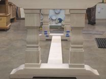 Farmhouse Trestle Table With Breadboard Top 5 small