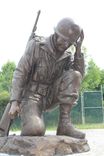 Bronze Life-Size Kneeling Soldier Monument 2 small