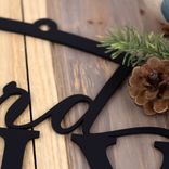 Personalized Hanging Oval Metal Family Name Sign 2 small
