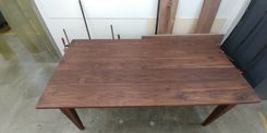 Solid Walnut 6 X 3 Foot Dining Table W/ Bench 4 small