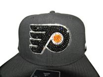 Philadelphia Flyers Nhl Crystallized Snapback Baseball Cap Genuine European Crystals Bedazzled 2 small