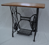 Vintage Singer Treadle Sewing Table With Hardwood Top 3 small