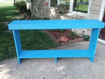 Console Table Sofa Table Reclaimed Wood Country Blue Console 1 small
