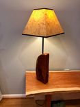 Hawaiian Koa Wood Art Deco Slab Table Lamp 5 small