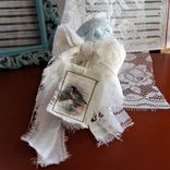 Vintage Stone Look Chippy Blue Bird Shabby Chic Blue Bird 3 small