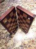 Walnut And Ash Travel Chess Board 4 small