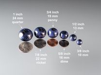 One Realistic Glass Ripe Blueberry Sculpture, Hand Blown and Life-Sized 4 small