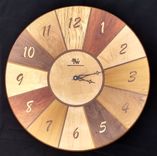 Clock- Six Species Hardwood Wall Clock 3 small