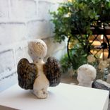 Courtly Cherubs With Checked Tea Light Candle Hand Painted Checks Chippy Angels 5 small