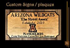Custom signs, Arizona Wildcats, Plaque, Sign, Custom, Memorabilia 1 small