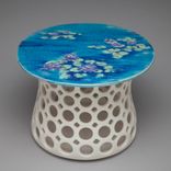 Pierced Ceramic Side Table-Stout Hourglass 1 small