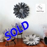 Farmhouse Flower Plaques Black And White Set Of 2 1 small