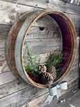 Wine Barrel Wall Door Hanger Holiday Wreath - Vairaa - Retired Ca Wine Barrel 1 small