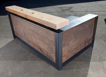 Reclaimed Reception Desk With Metal Wrap 5 small