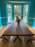 Walnut Live Edge Table And Matching Benches 1 small