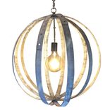 Wine Barrel Hoop Chandelier 4 small