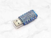 Crystallized 32gb Usb Thumb Flash Drive Memory Stick Bling Genuine European Crystals Bedazzled 1 small
