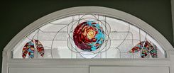 Stained Glass Transom Window - Wind Song 3 small