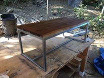 Walnut And Steel Coffee Table 1 small